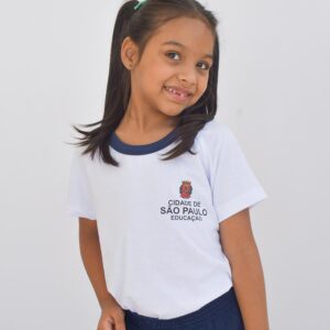 Camiseta Escolar gola azul SMESP