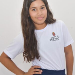 Camiseta Escolar gola branca SMESP